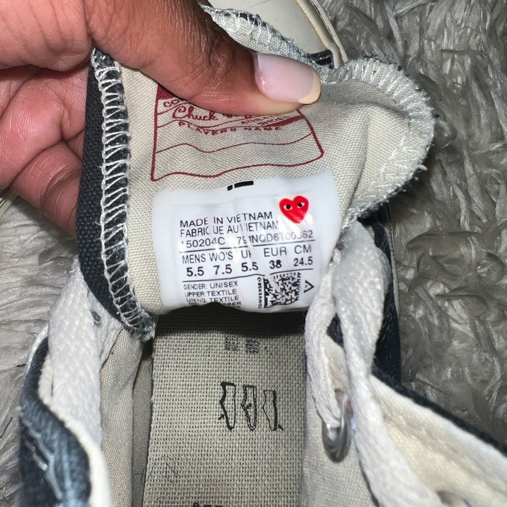 Black CDG high top converse